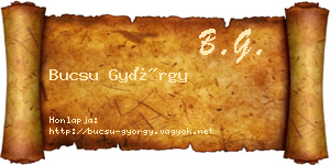 Bucsu György névjegykártya